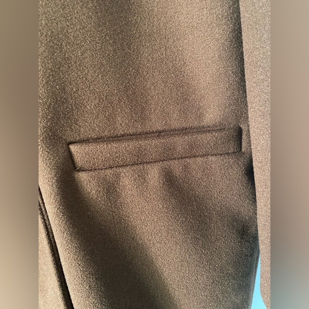 We Wore what Chocolate Brown Oversized Dropped Shoulder Faux Wool Jacket Coat - Picture 5 of 10